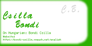 csilla bondi business card